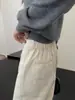 Calça jeans GAGD estilo 'Chanel', cintura alta, casual, corte solto, com bolsos, perna reta, cropped, para mulheres petite, efeito emagrecedor