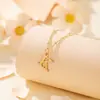 Colar Transfronteiriço com Pingentes de Letra P de Nicho Abc, Simples e Versátil, Luxo Leve com Sensação de Alta Qualidade, Corrente para Clavícula para Mulheres, Atacado do Fabricante
