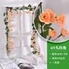 Enredadera de Rosas Flor Artificial Enredadera Cubierta de Tubo de Aire Acondicionado Enredadera Venta al por Mayor Decoración de Bodas Decoración del Hogar Flores Artificiales