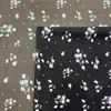 Tecido Veludo Estampado Floral Pequeno Base Preta Retrô Coletes Roupas de Exterior Femininas Calças Camisas Tecido Estampado Em Estoque