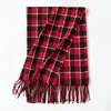Bufanda Retro Maillard para Mujer, de Alta Gama, Versátil, Cálida y Gruesa, Atmósfera Coreana, Bufanda de Cuadros para Pareja de Invierno