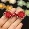 Botón Hecho a Mano de Flor de Rosa de Cristal con Estilo Chino Tradicional, Adecuado para Accesorios de Decoración de Chaleco Qipao Modificado y Hanfu, Disponible en Múltiples Colores