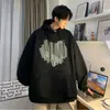 2023 novo moletom com capuz masculino e feminino primavera e outono fino estilo ins preguiçoso moda espessa marca plus size top