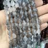 8*10mm flat gota de água solta contas de cristal ágata olho de tigre buraco reto gota de água contas diy pulseira colar acessórios frisado