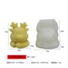 Molde de Silicone para Vela Perfumada de Rena de Natal 3D Moldes para Enfeites de Natal DIY Cola de Resina de Veado Molde de Gesso