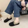 Mocasines de Invierno 2026 Nuevos Forrados de Felpa Suela Suave Cálida Moda Casual Celebridad de Internet Zapatos Gruesos de Piel para Ponerse y Quitarse Mujer