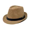 Sombrero de paja personalizado, sombrero Panama estilo jazz británico, sombrero de protección solar, sombrero casual de playa, sombrero de sol al por mayor