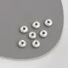 Al por mayor Conserva el color Grueso Plata Ondulado Hoja de Loto Bola de Hilo Espaciador DIY Pulsera Collar Joyería con Cuentas Accesorios