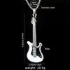 Colar de Aço Inoxidável para Guitarra de Cor Simples Hip Hop Rock Jazz Design de Pingente Nicho Acessórios de Pingente para Festival de Música