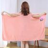 Falda de Baño de Dibujos Animados Ropa de Casa Portátil Toalla de Baño Absorbe Agua y No Suelta Pelusa Damas Terciopelo de Coral Al Por Mayor Suave