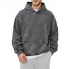 Sudadera con capucha de forro polar lavada de invierno Amazon 450g para hombre y mujer, Sudadera con capucha de forro polar de peso pesado estilo americano al por mayor