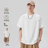 Camiseta para Hombre, Nuevo Estilo de Verano, Algodón Jelly de Modal, Moderna, Holgada, Transpirable, Informal, Versátil, de Manga Corta, Camiseta de Cuello Redondo para Hombre