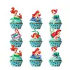 En stock Vajilla de la Sirenita Ariel Suministros para Fiesta Infantil Cumpleaños Vaso de Papel Plato de Papel Servilleta de Papel Mantel Suministros Decorativos