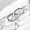 Joyería Colorida, Anillos Sencillos y de Nicho de Acero de Titanio para Parejas, Accesorios de Mano de Estilo Lujoso Ligero para Mujer, Anillos de Pareja de Zirconia de Alta Gama Que No Se Desvanecen