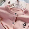 Cárdigan de Punto para Mujer, Bordado de Oso, Camiseta Básica a la Moda que Reduce la Edad, Top de Manga Larga, Ropa de Otoño para Mujer, Nuevo Estilo 2024
