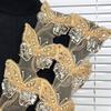 Perlas, lentejuelas, bordado de mariposa, encaje, ropa hecha a mano, vestido de novia, vestido infantil, accesorios para el cabello, decoración de tela