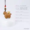 Cadena para Teléfono Móvil con Borla Colgante Caballo del Zodiaco de Madera de Durazno Sándalo Verde Llavero para Hacerse Rico Rápido Encanto de Bolsa de Buena Suerte Año del Caballo