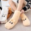 Calcetines de Terciopelo de Cordero para Mujer Invierno para Dormir en la Cama Calcetines Gruesos Calentador de Pies Artefacto Hogar Dormitorio Cama Calentador de Pies Calcetines