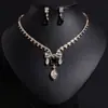 Joyería Europea y Americana Transfronteriza Versátil Nicho de Gama Alta Pendientes de Circonita Set de Joyería de Collar Accesorios para Vestido de Banquete para Mujeres