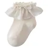 Calcetines para Bebé 2026 Otoño e Invierno Algodón Peinado Transpirables Calcetines de Encaje de Princesa para Bebé Niña Alta Elasticidad Sin Apretar las Piernas