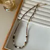Collar Vintage de Piedra Natural con Cuentas, Estilo Bohemio, Diseño Único, Cadena para Clavícula de Moda y Elegante, Estilo Étnico para Mujeres