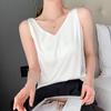 Camisola Branca para Mulheres 2026 Verão Nova Roupa de Cetim Camisola Camada Interna Top Camisola Roupa Externa Colete