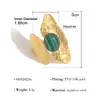 Anillo de Piedra Natural con Textura Martillada Vintage Acero Inoxidable 18K Anillo Abierto Estilo Nicho de Alta Gama Anillo Abierto al por Mayor