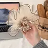 Departamento de ballet de principios de primavera ~ anillo para el pelo de intestino grande de organza negra pequeña falda de abanico cuerda para el pelo de bola cuerda para la cabeza