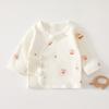 Roupas para bebê recém-nascido roupas de meio nas costas primavera e outono bebê 0-3 meses algodão puro jaqueta sem costura roupas de monge roupas de primavera 2
