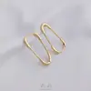 Aretes Conservadores de Color Chapados en Oro de 14K Hebillas para Oreja en Forma de Pin Accesorios Hechos a Mano de Cobre Recubierto de Oro Real Materiales para Joyería de Oreja Hecha a Mano