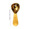 Colher medidora de grãos de café em aço inoxidável em forma de coração transfronteiriço banhada a ouro mais logotipo com colher medidora com escala 15ml30ml colher para leite em pó