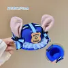Presilha de Cabelo Fofa Infantil Coelho Policial Adereço de Cabeça Menininha Orelhas de Coelho Zootopia Chapéu com Laço Presilha Acessórios de Cabelo