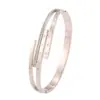 Pulsera Roman Numeral de Tres Capas Incrustada con Diamantes, de Alta Gama y a la Moda, para Mujer, Acero Inoxidable de Lujo Ligero, Estilo Abierto, Versátil