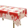 Toalha de Mesa de Halloween Festa Peva Toalha de Mesa Descartável Mesa de Sobremesa Plástico Natal Retangular Descartável