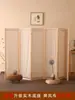 Parede Divisória Simples DIY, Tela Divisória Leve de Luxo, Divisória de Tecido de Linho para Espaços Pequenos, Tela Dobrável de Tecido Minimalista