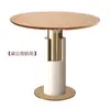 Mesa Redonda Pequeña de Madera Maciza para Oficina de Ventas, Mesa y Sillas de Negociación para Tienda 4S, Mesa de Comedor de Lujo Ligero, Mesa de Café de Mármol para Hotel T450
