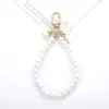 Llavero de Broche de Puerta con Forma de Corazón de Perla de Concha, Broche de Joyería con Cuentas, Anillo de Joyería, Accesorio Colgante Redondo de Cuenta para Bolso de Teléfono