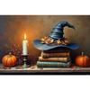 Pintura sin marco de Bruja Murciélago Casa Embrujada de Halloween Transfronteriza Pintura Decorativa para Sala de Estar Mural Más Vendido en Amazon Directo del Fabricante