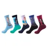 Calcetines de comercio exterior Moxi para hombre, otoño e invierno, tendencia urbana europea y americana, calcetines de algodón, calcetines transfronterizos para mujer, impresión de logotipo