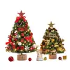 Árbol de Navidad Hogareño Pequeñas Decoraciones Navideñas Adornos Encriptados Luces DIY Hecho a Mano Estilo Ins Paquete Escena Decoración
