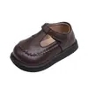Zapatos Individuales Retro Nuevos para Niñas Primavera y Otoño Zapatos de Cuero Versátiles para Bebés Zapatos de Princesa para Niños Pequeños Suela Suave Mocasines Antideslizantes