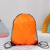 Em estoque Pano de Poliéster 210D Pacote Liso Bolso Treinamento Fitness Bolsa com Cordão Pacote Mochila Bolsa de Compras Adicionar Palavra