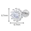 Aretes de Aleación de Titanio Girasol que Cambian de Color Personalizados Joyería para Mujeres Perforación Corporal de Titanio G23 Joyería para Labio, Uña de Labio, Uña de Lengua Venta al por Mayor