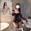 Lencería Sexy Yujie Chaleco Cintura Hueso de Pescado Encaje Medias Suspendidas Malla Cintura Aro de Acero Tentación Mono
