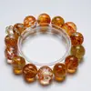 [Cristal Triturado Naranja] Pulsera de Cristal Natural Amarillo Torre de Cristal para Mujer Más Fácil de Combinar Pulsera de Regalo Al por Mayor