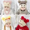 Bonito Suéter Gorro para Bebé para Otoño e Invierno, Cálido Festivo Grueso de Lana Tejida Gorro para Proteger las Orejas para Niños y Niñas