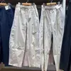 Pantalones casuales rectos de estilo japonés, pantalones largos versátiles y de moda con silueta curva/pantalones de pierna curva con cinturón 485273