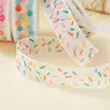 Cinta de Hilo de Nieve con Puntos de Onda de Color de 2.5 cm Estilo Ins Lazo DIY Regalo Pastel Horneado Empaque Cinturón Día del Niño