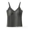 Camisola térmica de seda de amoreira e caxemira para outono e inverno para mulheres, sem costura, com bojos embutidos, adequada para usar como camada externa ou como camada interna
