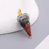 Colgantes de Piedra Natural Multicolor Europeos y Americanos Colgantes de Cristal de Piedra Natural de Punta Única Colgantes Geométricos Accesorios de Joyería Venta al por Mayor